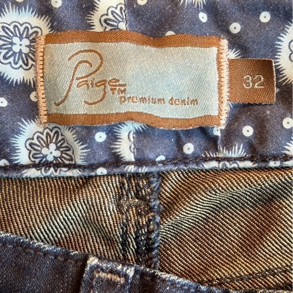 Paige Hidden Hills High Rise Bootcut Dark Wash Denim Jeans size 32 - Picture 5 of 7